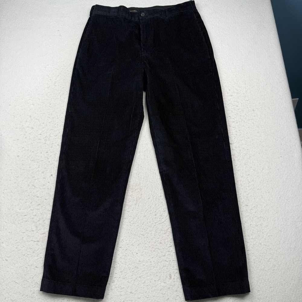 Brooks Brothers Dress Pants Mens 35x32 Blue Corduroy Hudson Casual Office